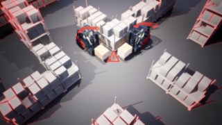 myLinde analysiert Safety Guard-Daten und , um Sicherheitsrisiken aufzudecken, die Verkehrsführung zu optimieren und die Produktivität zu steigern. Animiertes Video zeigt Risiken beim überqueren von Kreuzungen im Lager